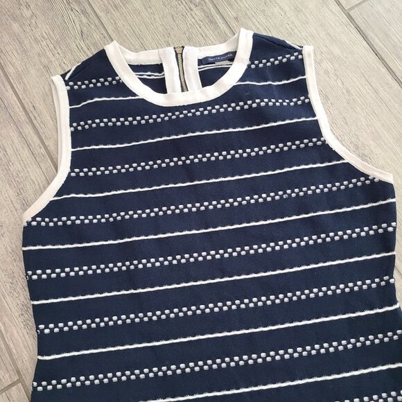 Tommy Hilfiger sleeveless knit dress navy white striped size womens large - Picture 3 of 12